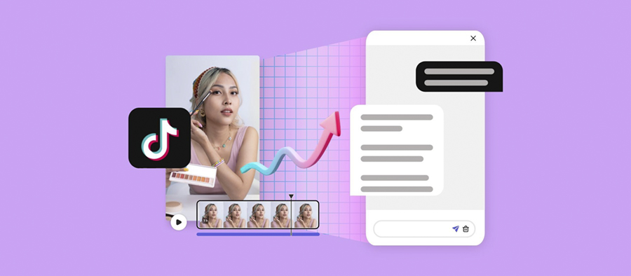 La integración de Adobe Express y el asistente creativo de TikTok